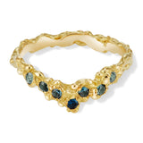 CROWN SAPPHIRE SEAWEED RING - Clio Saskia