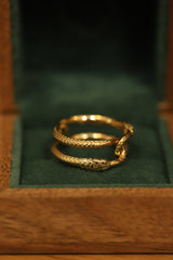 Interlocking Serpent Ring in 18k Yellow Gold - Clio Saskia