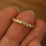 Seaweed Diamond Half Eternity Ring - Clio Saskia