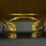 Bowerbird Bangle in recycled 18ct, handcarved modern womens bangle