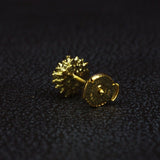 BLUE URCHIN STUD - Butterfly and post - CLIO SASKIA