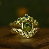 CROWN SAPPHIRE SEAWEED RING - CLIO SASKIA