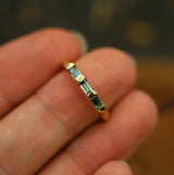 LIGHT TEAL SAPPHIRE PETITE BOWERBIRD RING - CLIO SASKIA