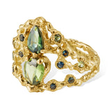 Seaweed Sapphire Cocktail Ring - CLIO SASKIA