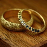 Speckled Ombré Sapphire Half Eternity Ring - CLIO SASKIA