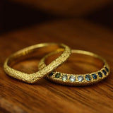 Wishbone Speckled Wedding Ring - CLIO SASKIA