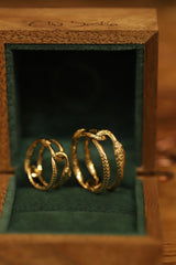 Interlocking Serpent Ring in 18k Yellow Gold - Clio Saskia