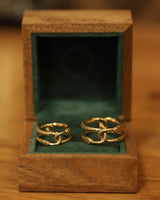 Interlocking Serpent Ring in 18k Yellow Gold - Clio Saskia