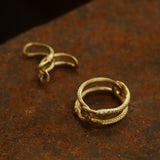 Interlocking Serpent Ring in 18k Yellow Gold - Clio Saskia