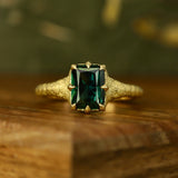 Teal Sapphire Hummingbird Ring - CLIO SASKIA