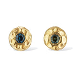 TEAL & BLUE SAPPHIRE SLINK STUDS - Pair - CLIO SASKIA