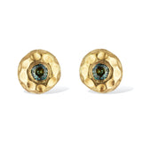 TEAL SAPPHIRE SLINK STUDS - Pair - CLIO SASKIA